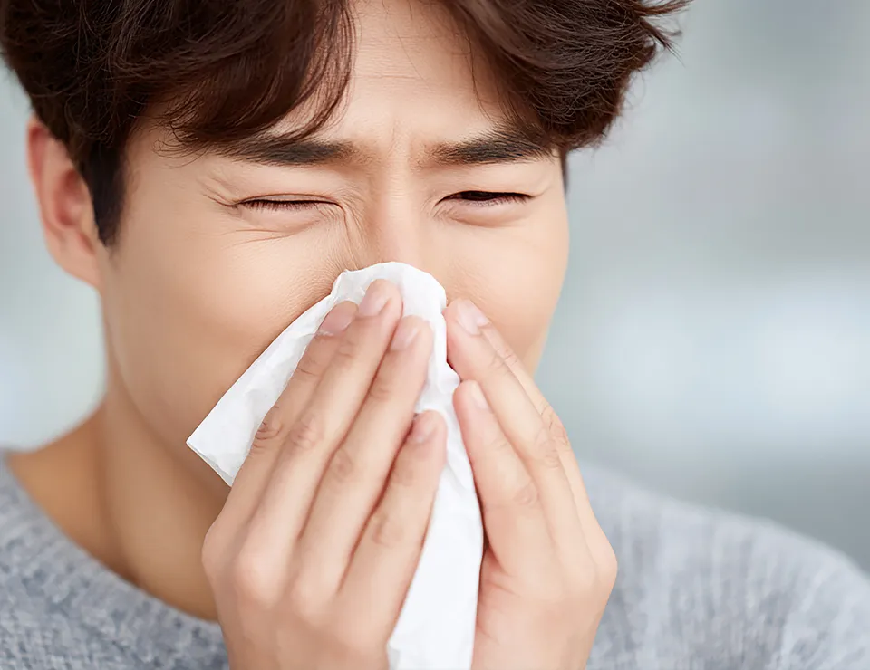 비중격 교정술이 필요한 경우 — 심하게 휜 비중격 진단 장면
